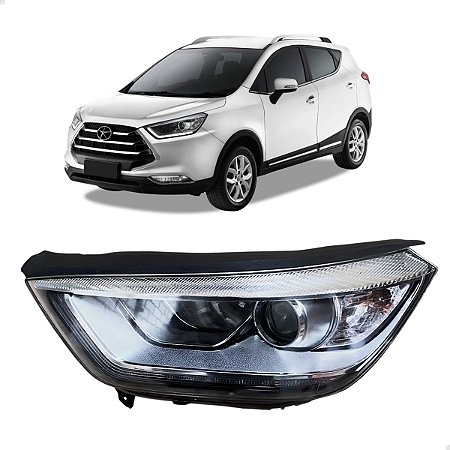 Farol Dianteiro Máscara Cromada Jac T5 2017 2018 Esquerdo Motorista 4121100U2210
