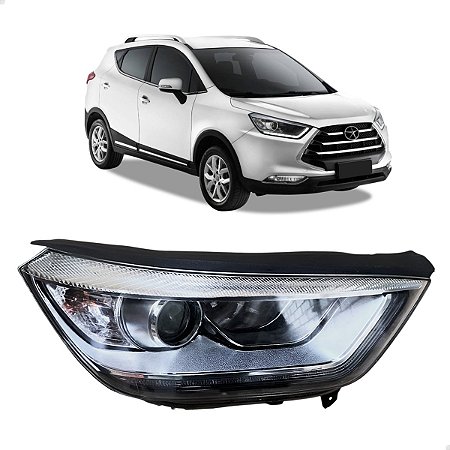 Farol Dianteiro Máscara Cromada Jac T5 2017 2018 Direito Passageiro 4121200U2210