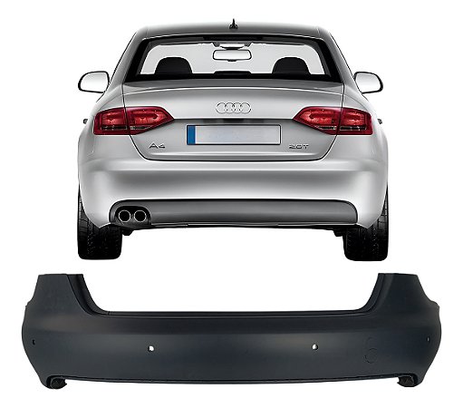 Parachoque Com Furo Sensor Traseiro Audi A4 2009 2010 2012
