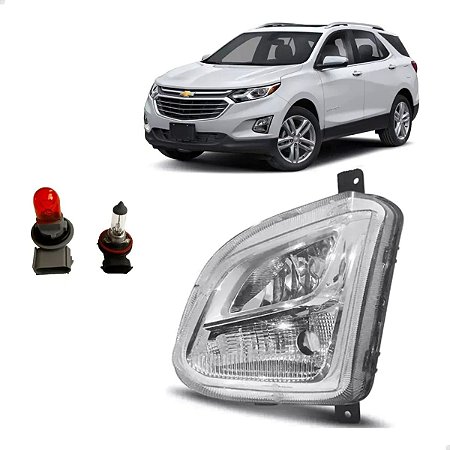 Farol de Milha Pisca Seta Auxiliar Dianteiro Chevrolet Equinox 2017 2018 2019 2020 2021 Esquerdo Motorista