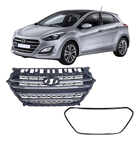Grade Central Radiador Com Moldura Parachoque I30 2015 2016 86350A5800