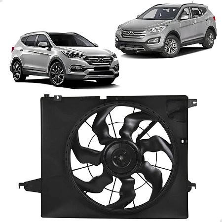 Eletroventilador Defletor Ventoinha Radiador Santa Fé 2013 2014 2015 2016 2017 2018 2019 253802W800 Novo