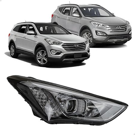 Farol Dianteiro Santa Fé Grand Santa Fé 2013 2014 2015 2016 Lado Direito Passageiro