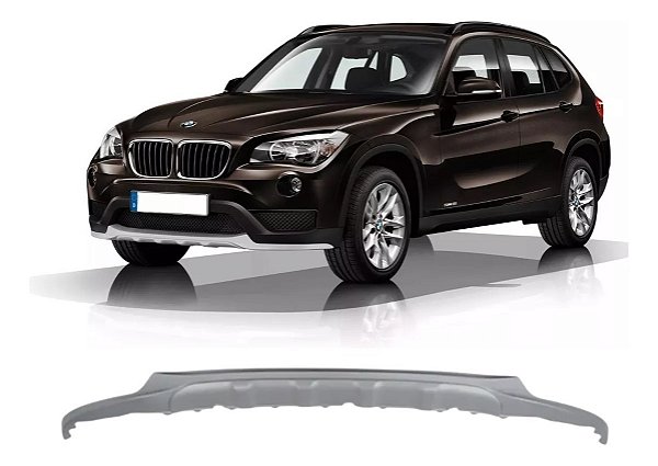 Spoiler Aplique Parachoque Bmw X1 2013 2014 2015 Prateado 51117374051