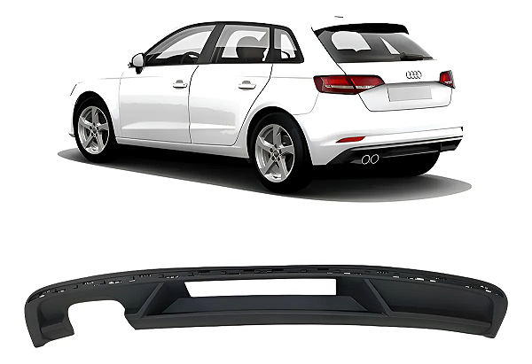 Spoiler Inferior Traseiro Audi A3 Sportback 2017 2018 2019 2020 8V3807521AB