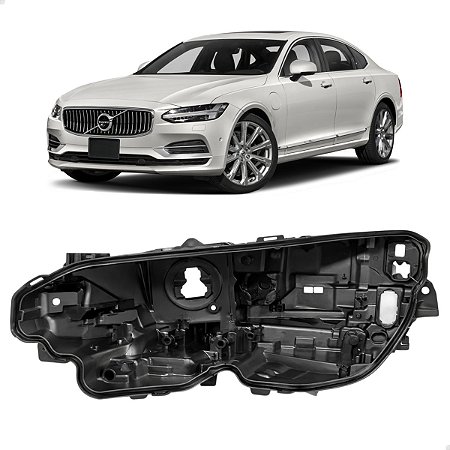 Carcaça Farol Dianteiro Volvo S90 2019 2020 2021 2022 Esquerdo 31655768