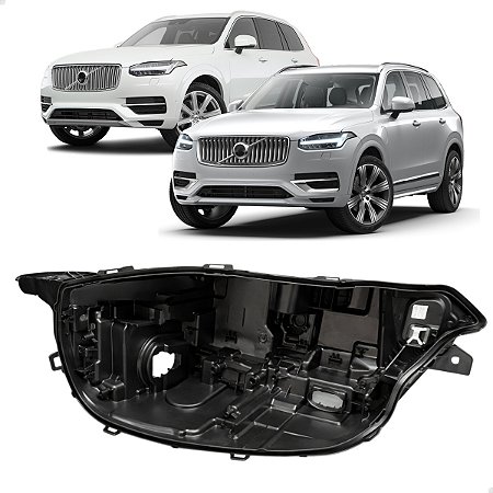 Carcaça Farol Dianteiro Volvo XC90 2016 2017 2018 2019 2020 2021 2022 2023 2022025 Motorista 31655778