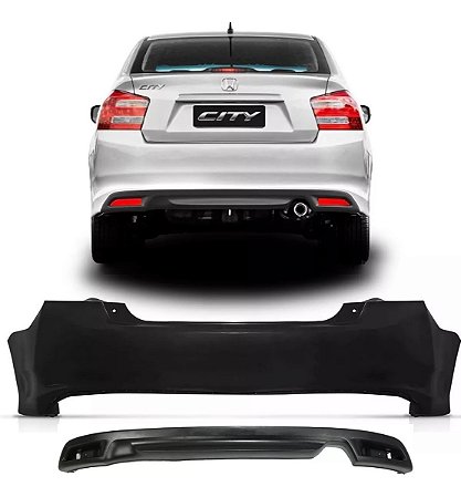 Kit Spoiler Parachoque Traseiro Honda City 2012 2013 2014