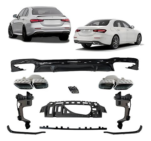 Spoiler Inferior Traseiro Saida Dupla E63 Para E300 2021 2022