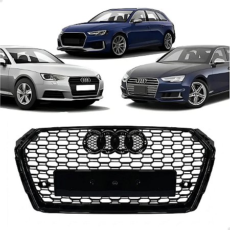 Grade Superior Dianteira Audi A4 2016 2017 2018 2019 Black Piano
