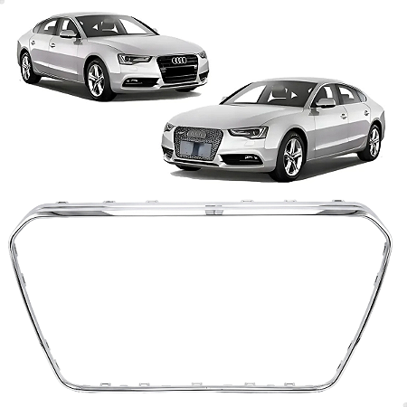 Friso Cromado Moldura Grade Dianteira Superior Audi A5 2012 2013 2014 2015 2016 Novo