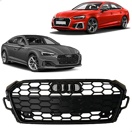 Grade Superior Dianteira Audi A5 2020 2021 2022 2023 2025 Black Piano