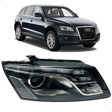 Farol Led Dianteiro Audi Q5 2009 2010 2011 2012 Direito Passageiro 8R0941004A Novo