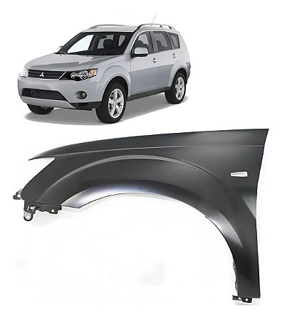 Paralama Outlander 2007 2008 2009 Com Furo Pisca Esquerdo