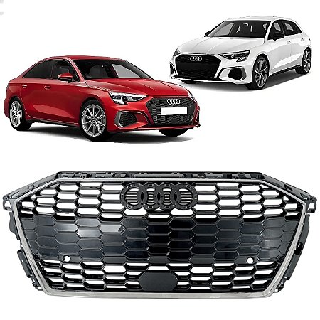Grade Superior Dianteira Black Piano Audi A3 2021 2022 2023 2024 8Y0853651ERN4