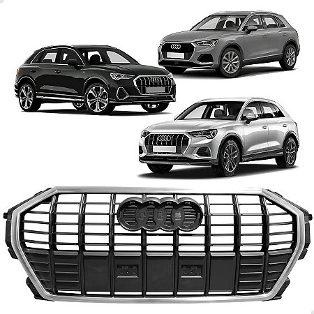 Grade Superior Dianteiro Friso Níquel Audi Q3 2020 2021 2022 2023 2024 2025 83A853651MX3 Novo