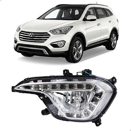 Grade Farol Milha Led Dianteiro Santa Fé 2013 2016 Esquerdo Motorista 92201B8100