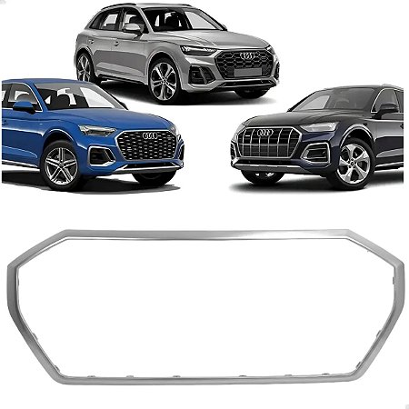 Friso Grade Moldura Prateada Audi Q5 2021 2022 2023 24 2025