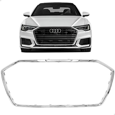 Friso Moldura Grade Superior Cromada Audi A6 C8 2019 2020 2021 2022