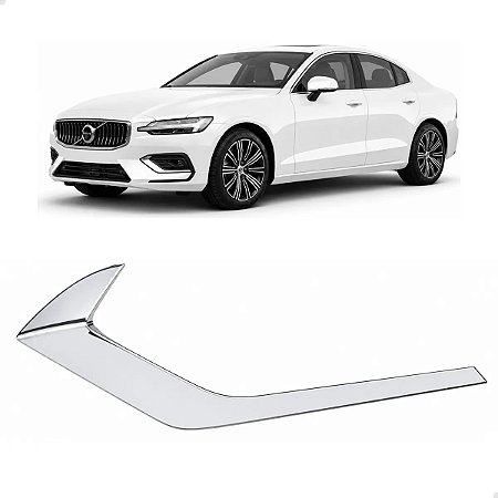 Friso Cromado Grade Milha Dianteiro Volvo S60 2019 2020 2021 Esquerdo Motorista 31455511