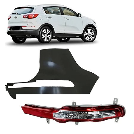 Parachoque Traseiro Polaina Refletor Sportage 2011 2015 Novo