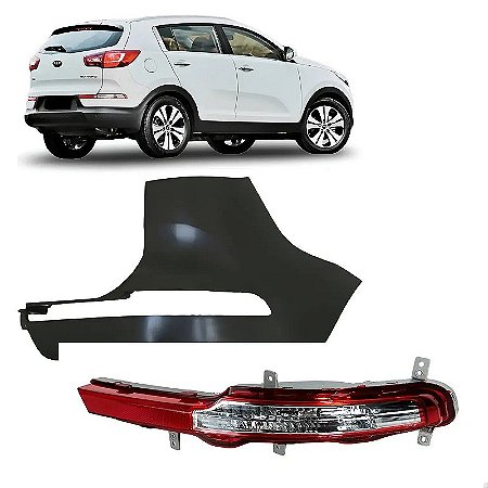Parachoque Traseiro Polaina Refletor Sportage 2011 2015 Novo