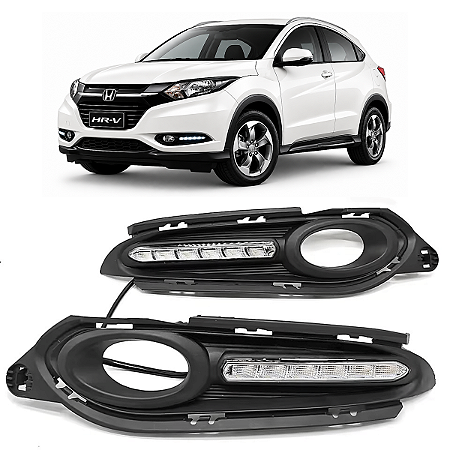 Par Grade Milha Drl Daylight Led Dianteiro Honda Hr-v Hrv 2015 2016 2017 2018 Novo 71106-T7T-M1