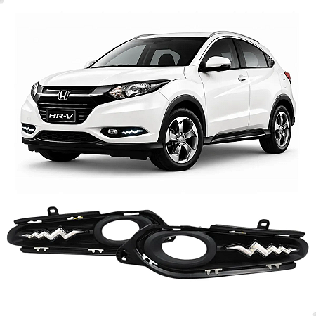 Par Grade Milha Drl Daylight Led Dianteiro Honda Hr-v Hrv 2015 2016 2017 2018 Novo 71106-T7T-M1