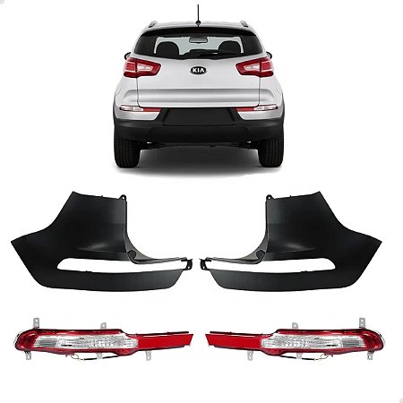 Parachoque Polaina Traseiro Refletor Sportage 2011 2015 Par