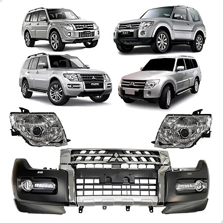 Bodykit Dianteiro Farol Xenon Pajero Full 2008 2009 2010 2011 2012 2013 2014 2015 2016 2017 2018 2019 2020 2021