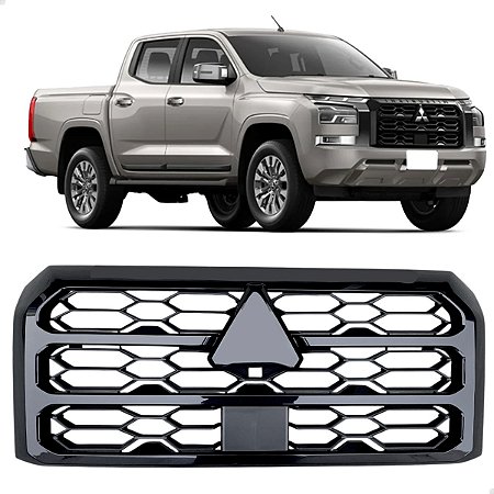 Grade Superior Dianteira Mitsubishi L200 Triton Black Piano 2026 2027 Novo