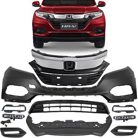 Kit Parachoque Grade Milha Spoiler Honda Hr-v 2019 2020 2021 71121T7MH01 71101T7AJ00ZB 711053Y0H30 71103T7MH01