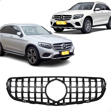 Grade Superior Dianteira Amg Gtr Black Piano Mercedes W253 Glc250 2015 2016 2017 2018 2019 Novo