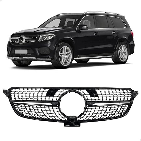 Grade Dianteira Superior Diamond Black Piano Gle350 2016 2017 2018 A1668880460 Novo