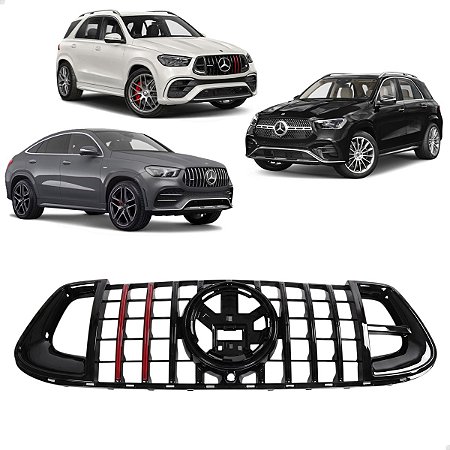 Grade Dianteira Superior AMG Black Piano Gle450d Gle53 Gle63 AMG 2020 2021 2022 2023 2024 2025 2026