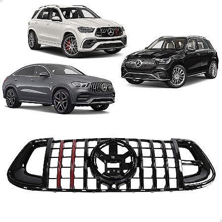 Grade Dianteira Superior AMG Black Piano Gle450d Gle53 Gle63 AMG 2020 2021 2022 2023 2024 2025 2026