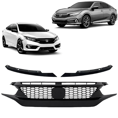 Grade Superior Colmeia Black Piano Honda Civic 2017 18 2019 71121TETH51