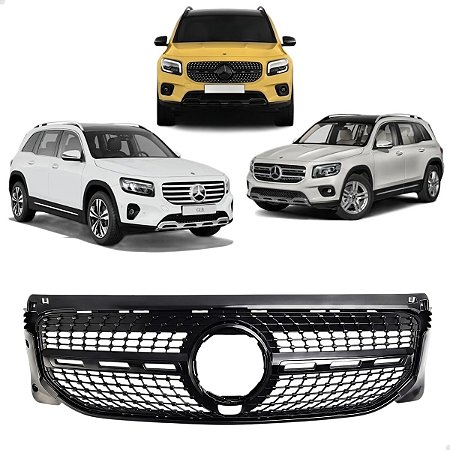 Grade DIanteiro Superior Diamond Black Piano Mercedes Glb200 2020 2021 2022 2023 2024 2026 Novo