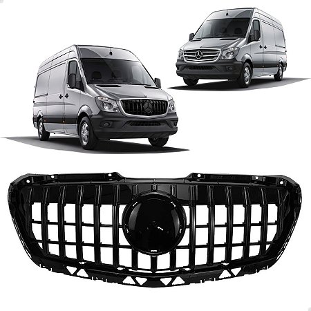 Grade Dianteira Superior Black Piano AMG Mercedes Sprinter 2017 2018 2019 A9068800483 Novo