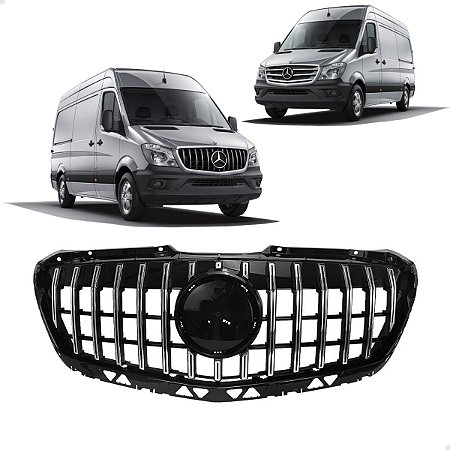 Grade Dianteira Superior Cromada Mercedes Sprinter 2017 2018 2019 A9068800483 Novo