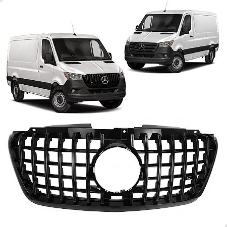 Grade Superior Dianteiro Black Piano AMG Mercedes Sprinter 2020 2021 2022 2023 2024 2025 2026 2027