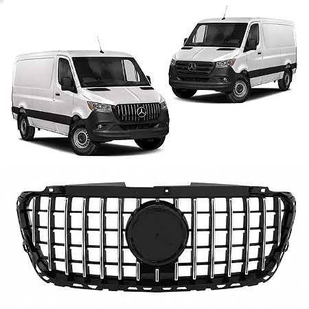 Grade Superior Dianteiro Cromada AMG Mercedes Sprinter 2020 2021 2022 2023 2024 2025 2026 2027 Novo