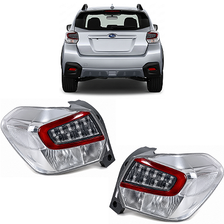 Lanterna Máscara Cromada Subaru Xv 2016 2017 Ambos Lados