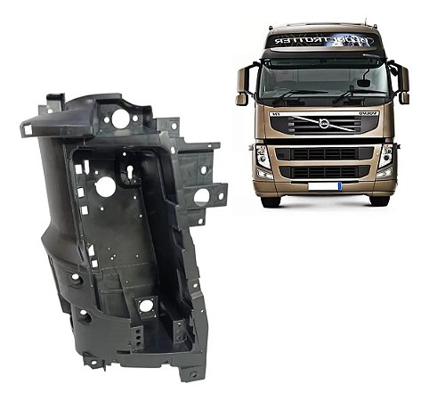 Carcaça Suporte Farol Volvo Fm Fh 2004 2006 2010 Direito