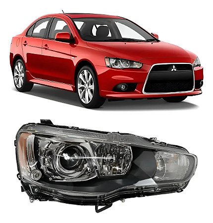 Farol Lancer Com Xenon 2011 2012 2013 2014 2017 2018 Direito