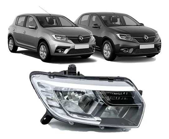 Farol Led Logan Sandero 2020 2021 Lado Direito 260101079r