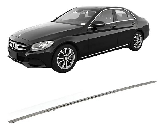 Friso Porta Dianteira Mercedes C180 2015 2016 2018 Esquerdo