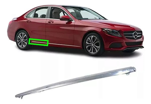 Friso Porta Traseira Mercedes C180 C300 2015 2018 Direito