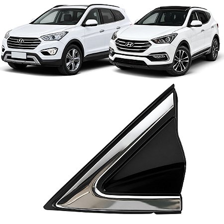 Moldura Acabamento Retrovisor Grand Santa Fé 2013 2014 2015 2016 2017 2018 2019 Esquerdo Motorista Novo