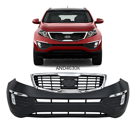 Parachoque Envolvente Grade Friso Cromado Sportage 2011 2012 2013